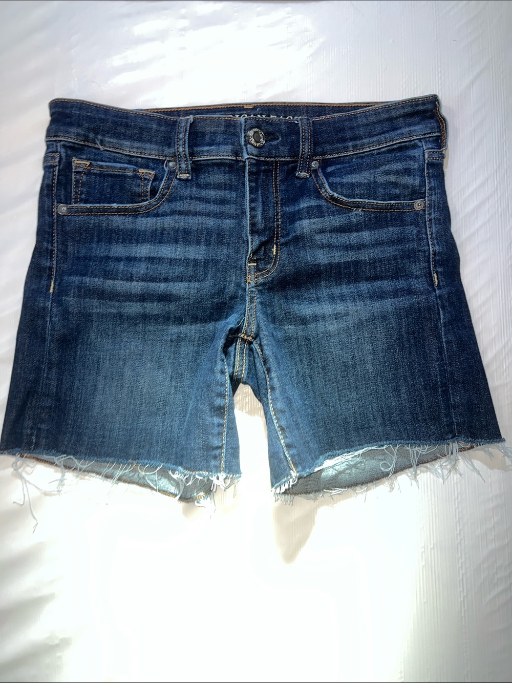 American Eagle Outfitters Dark Blue Denim Cutoff Shorts